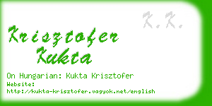 krisztofer kukta business card